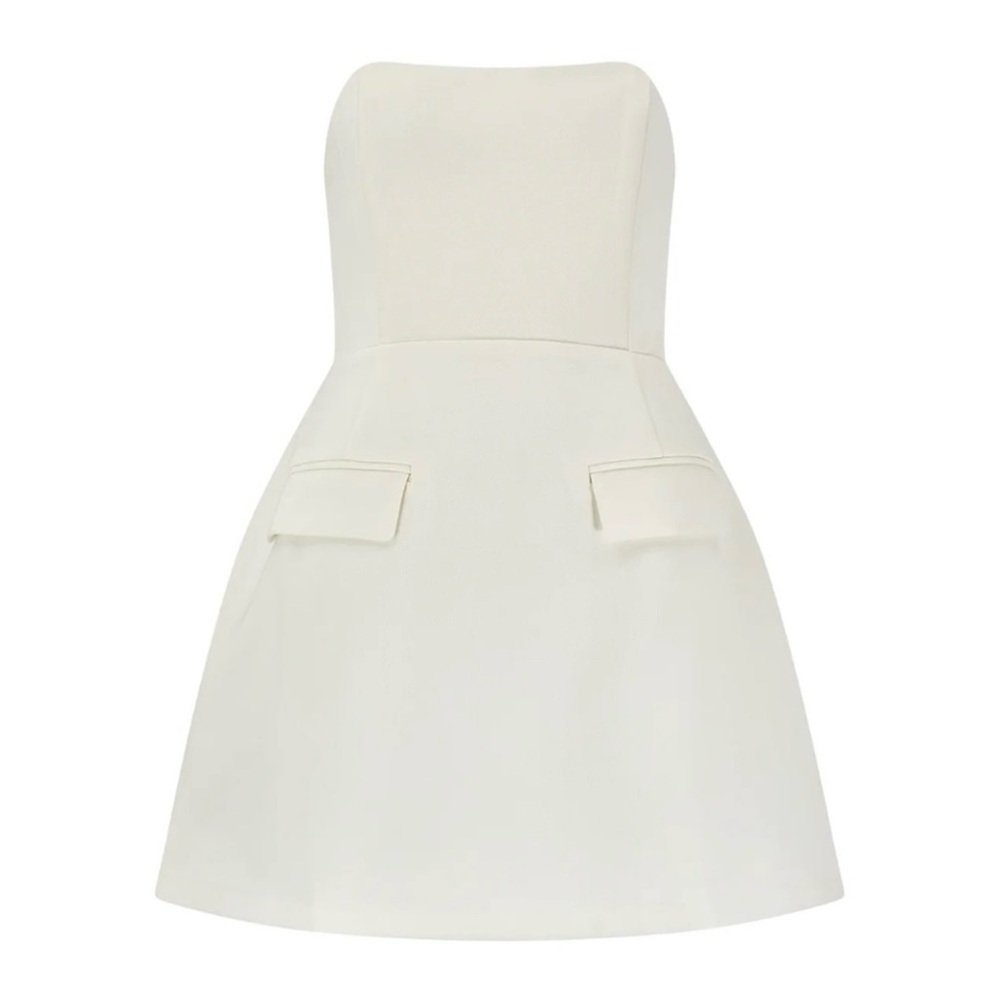 Odd Muse Ultimate Strapless Mini Dress in white size XS - Picture 2 of 6